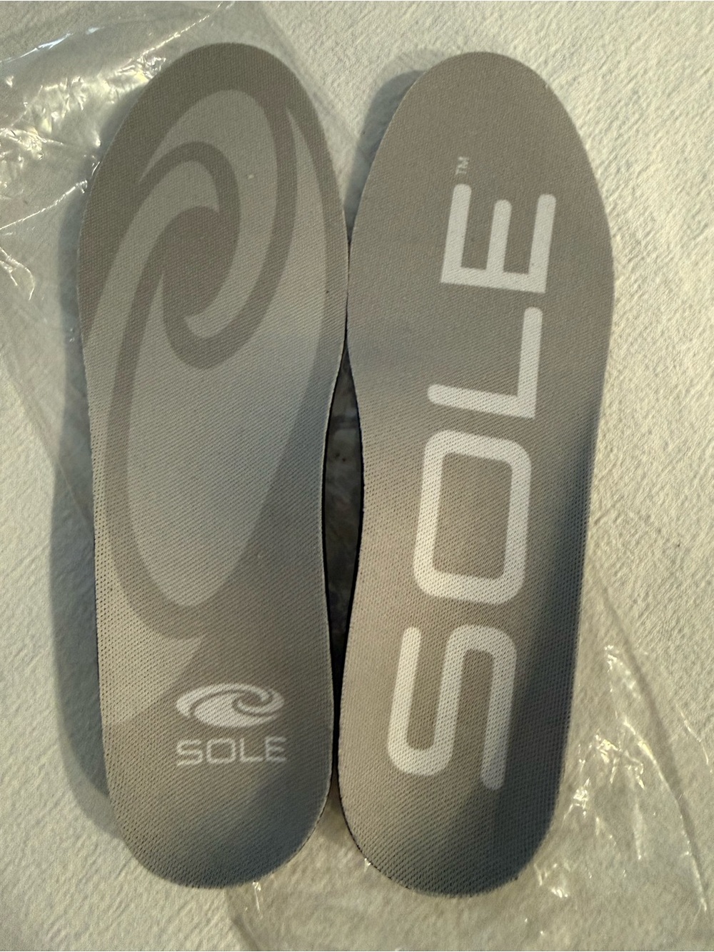 NWOT SOLE Gray Orthotic Insoles for Planter Faciitis
